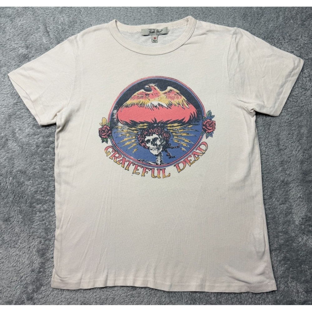 Junk Food Grateful T Shirt Womens M Pheonix Bertha Skull Vintage Style USA Made